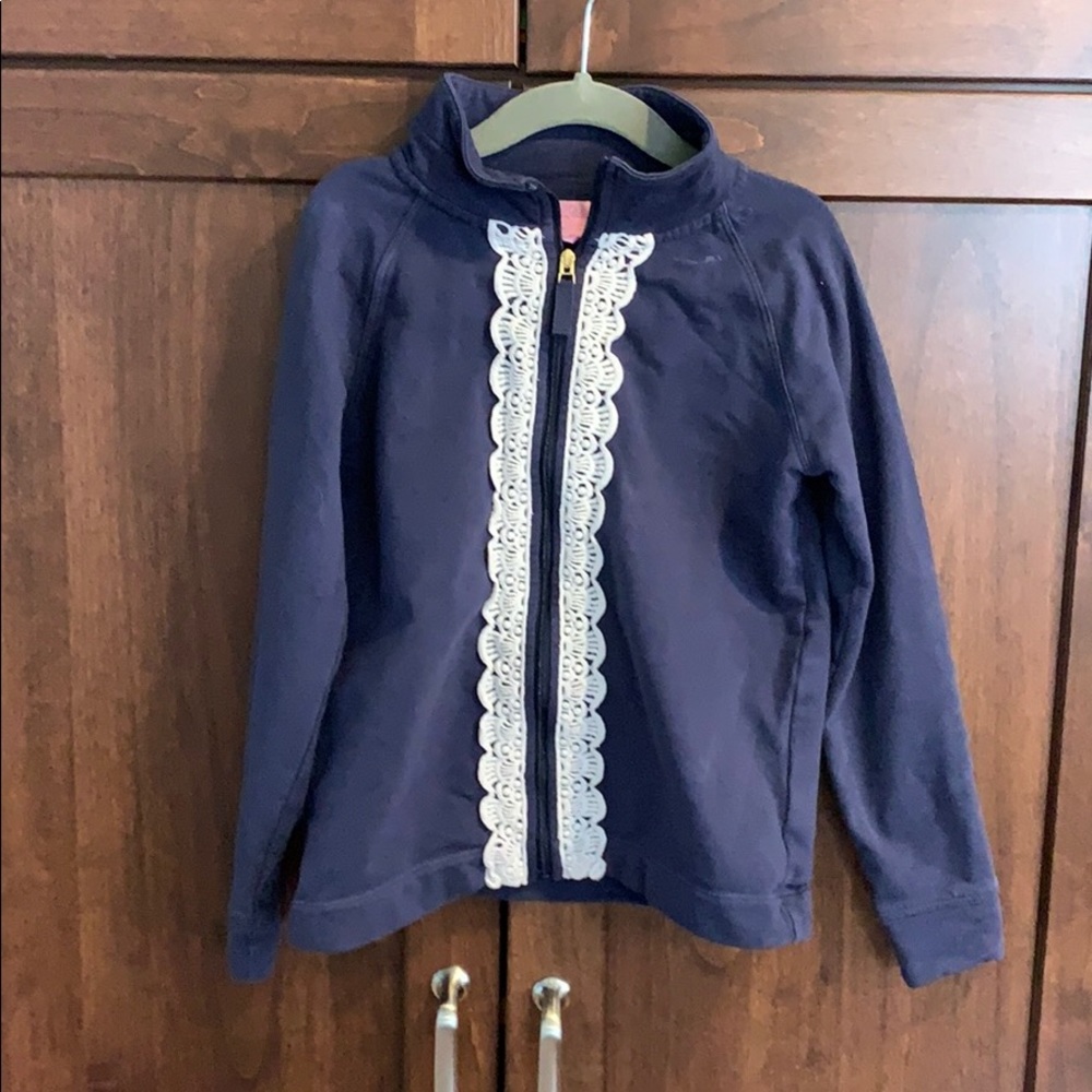 Lilly Pulitzer Girls Medium (6/7) Zip Up Jacket